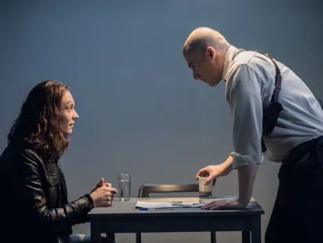 An experienced investigator conduct an interview at the police station.